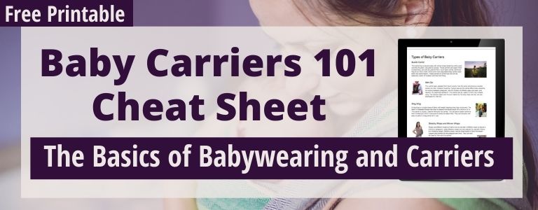 baby carriers cheat sheet