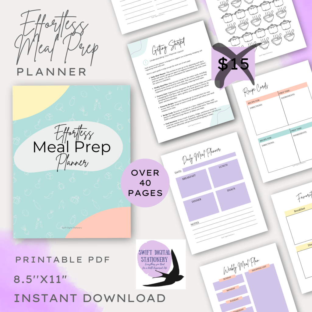Effortless Meal Prep Planner
